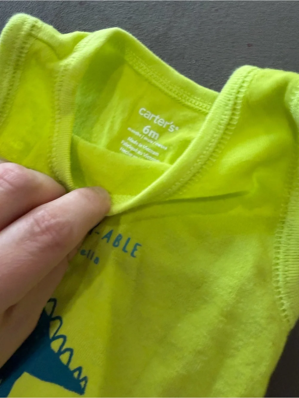 Carters Dino Bodysuit and Shorts Set - Lime Green & Blue